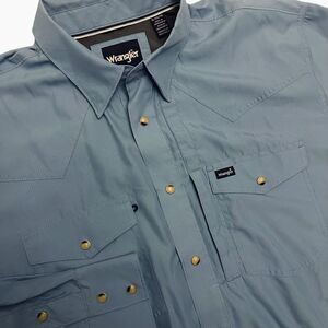 Wrangler Long Sleeve Pearl Snap Fishing Shirt